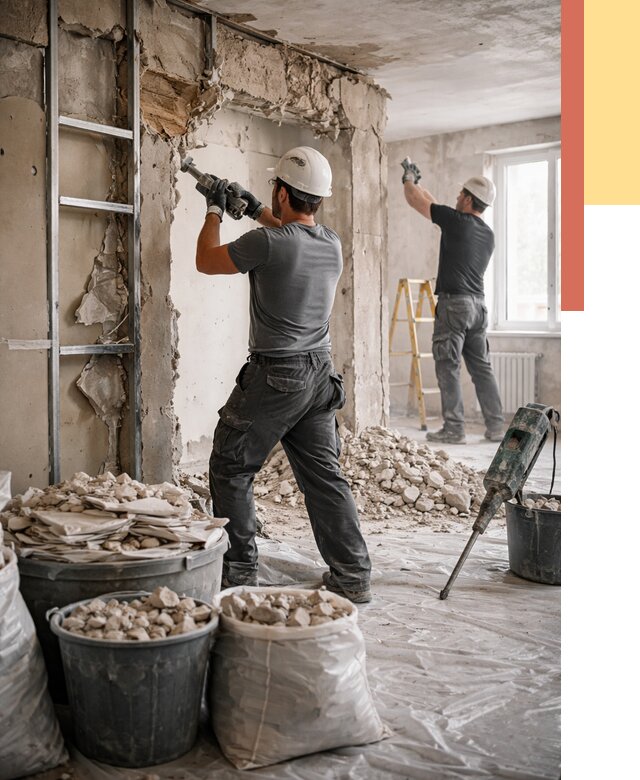 Демонтажные работы в Гуково от 2772 руб. — услуги и цена под ключ | ОТДЕЛОЧНИК-Гкв