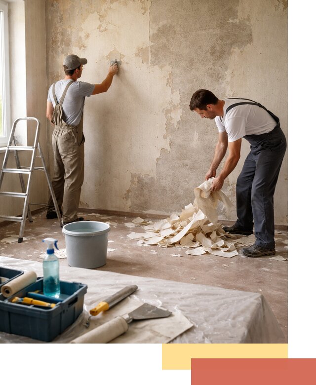 Снятие старых обоев в Гуково быстро и качественно