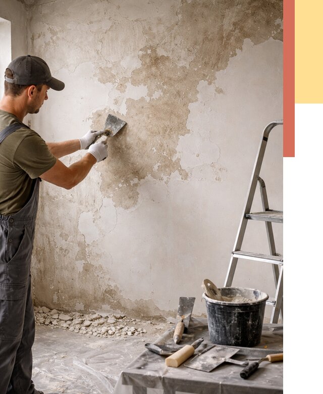 Снятие старой шпаклевки в Гуково от 1899 руб. — быстро и недорого | ОТДЕЛОЧНИК-Гкв