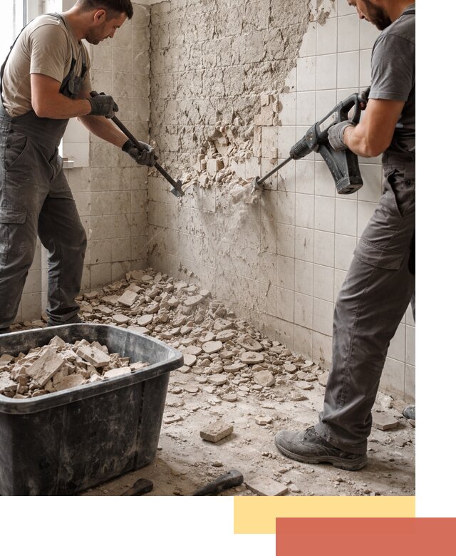 Демонтаж плитки со стен в Гуково быстро и аккуратно