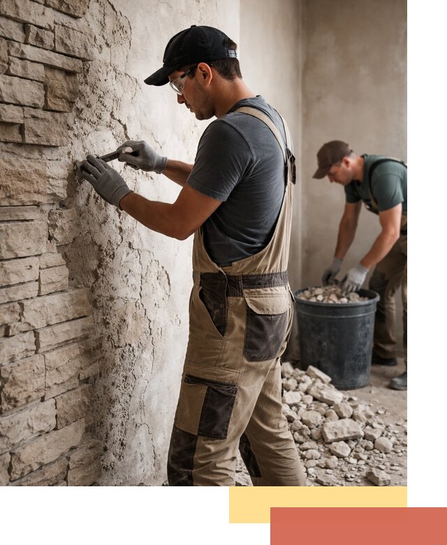 Демонтаж декоративного камня в Гуково профессионально и безопасно