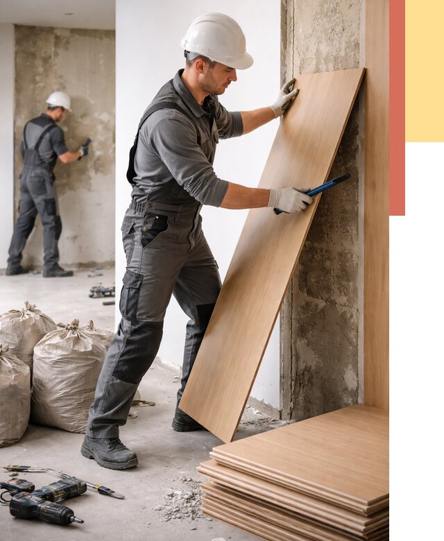 Демонтаж стеновых панелей в Гуково от 3593 руб. за м² быстро и недорого | ОТДЕЛОЧНИК-Гкв