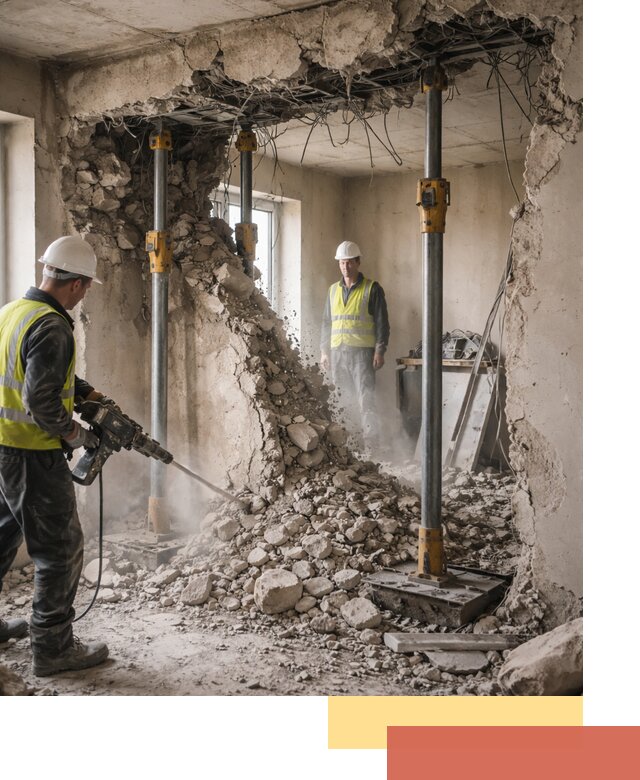 Снос несущих стен в Гуково с гарантией безопасности и качества