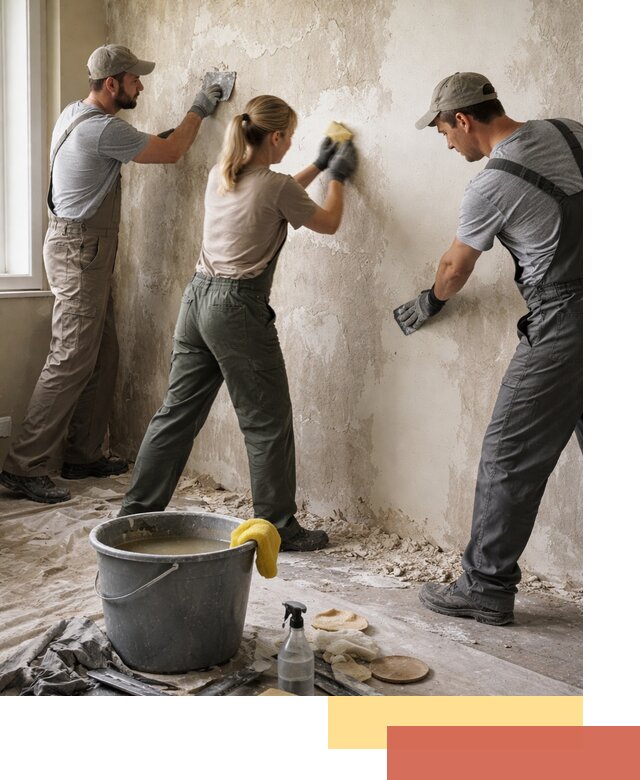 Очистка стен от клея и грунтовки в Гуково качественно и быстро