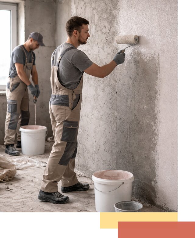 Нанесение бетоноконтакта на стены в Гуково для последующей отделки