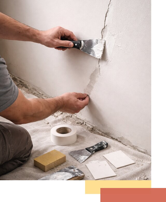 Заделка трещин и сколов в стенах и потолках в Гуково