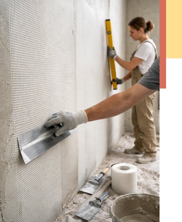 Армирование стен стеклосеткой в Гуково от 3285 руб. под ключ | ОТДЕЛОЧНИК-Гкв