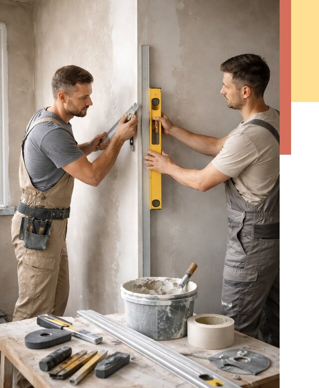 Выведение углов стен в Гуково от 1899 руб. быстро и недорого | ОТДЕЛОЧНИК-Гкв