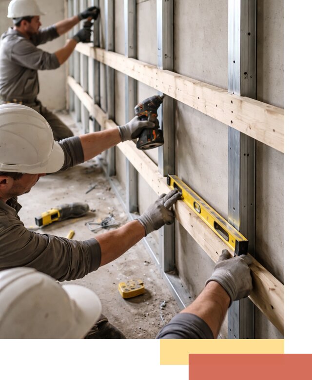 Устройство обрешетки под панели в Гуково