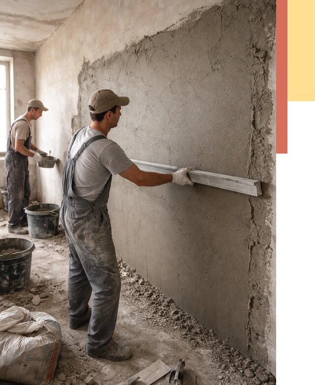 Цементная штукатурка стен в Гуково от 4620 руб/м2 — быстро и недорого | ОТДЕЛОЧНИК-Гкв