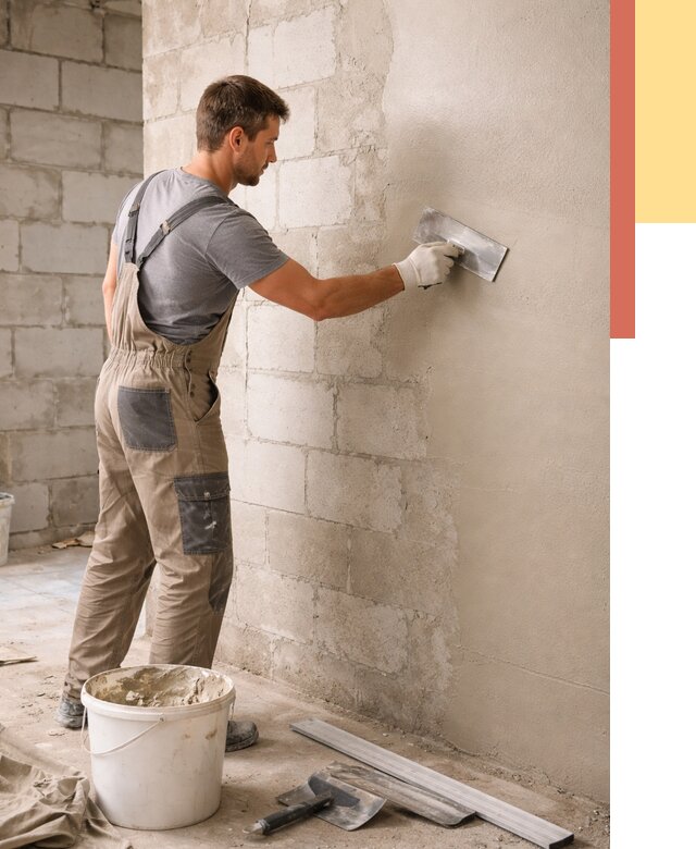 Штукатурка стен из газобетона в Гуково от 2156 руб./м2 — быстро и недорого | ОТДЕЛОЧНИК-Гкв