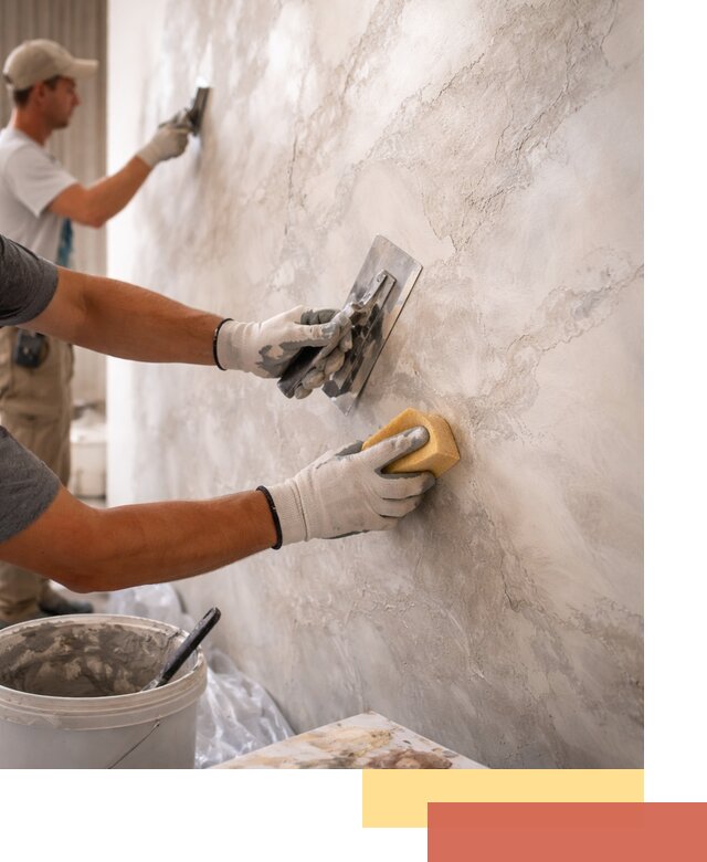Декоративная штукатурка под мрамор в Гуково для стен и потолков