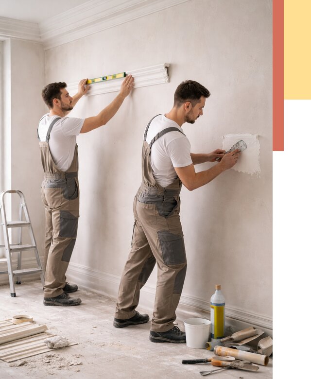 Монтаж лепнины на стены в Гуково от 4620 руб. — недорого, быстро | ОТДЕЛОЧНИК-Гкв