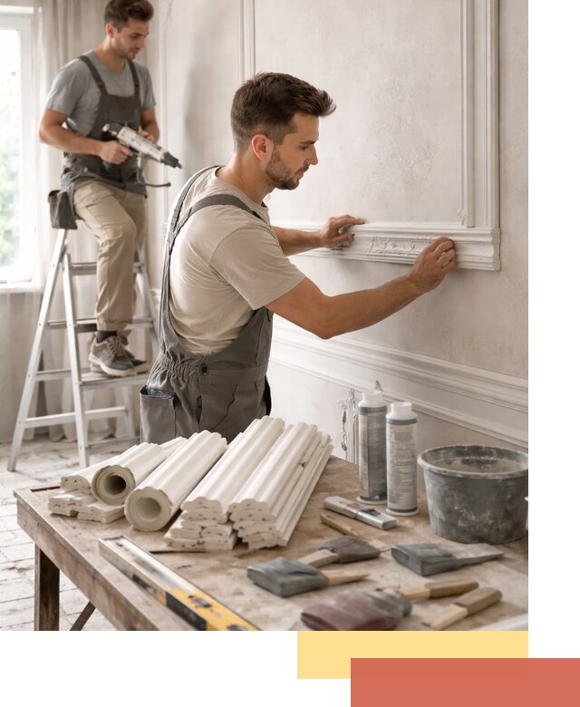 Монтаж лепнины на стены в Гуково профессионально и качественно