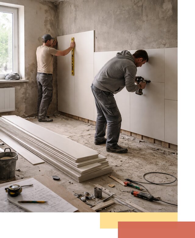 Монтаж ПВХ панелей на стены в Гуково качественно и быстро