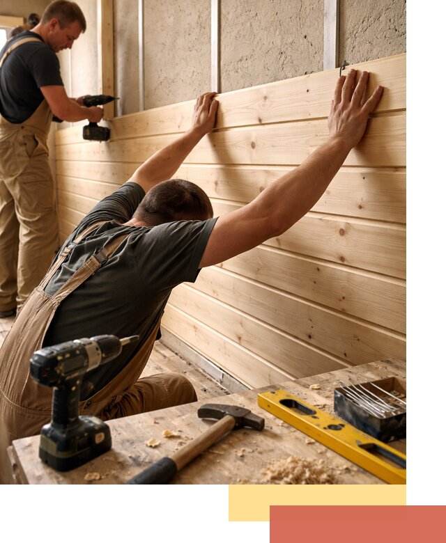 Монтаж деревянной вагонки на стены в Гуково быстро и качественно