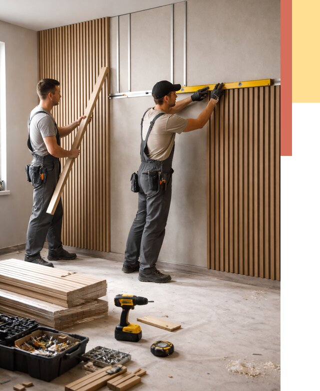 Монтаж реечных панелей на стены в Гуково от 1232 руб. — быстро и недорого | ОТДЕЛОЧНИК-Гкв