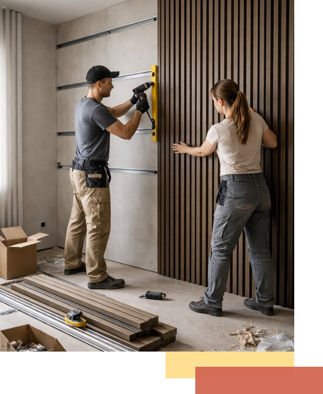 Монтаж реечных панелей на стены в Гуково