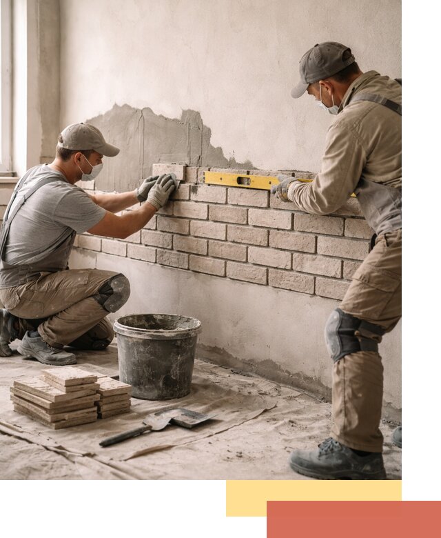 Монтаж декоративного кирпича профессионально в Гуково