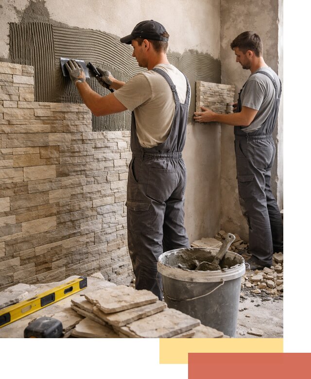 Монтаж искусственного камня в Гуково — облицовка стен и фасадов