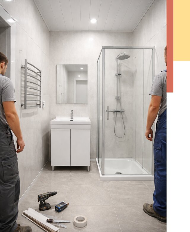 Отделка ванной комнаты панелями ПВХ в Гуково от 4620 руб. за м2 | ОТДЕЛОЧНИК-Гкв