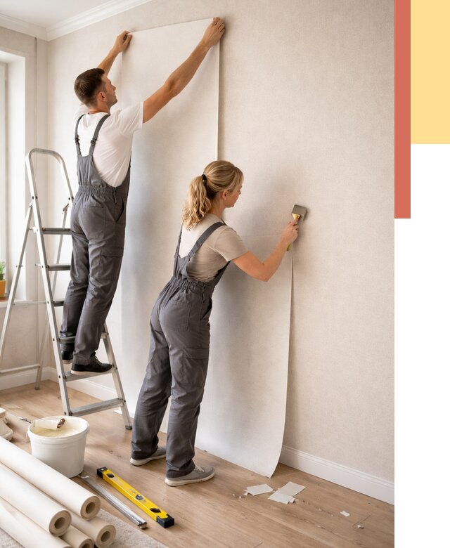 Поклейка флизелиновых обоев в Гуково от 6160 руб. | Быстро и недорого — ОТДЕЛОЧНИК-Гкв