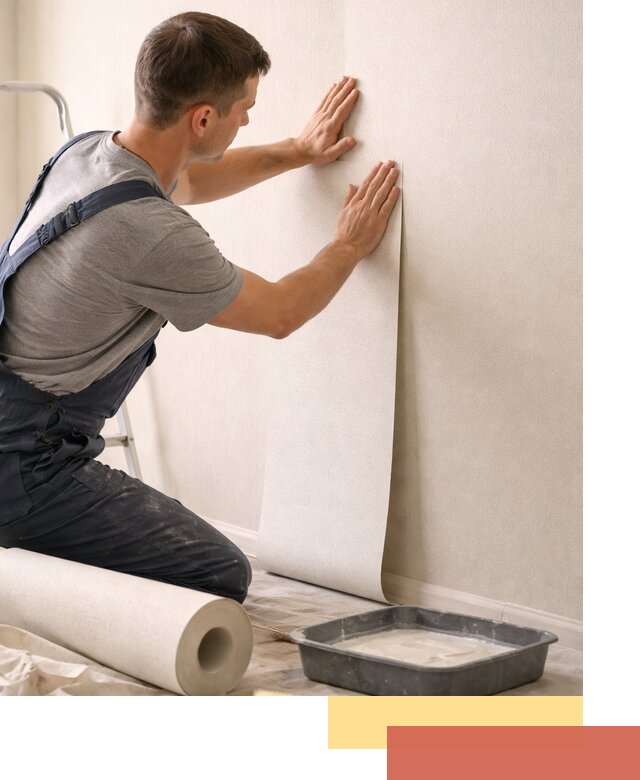 Поклейка флизелиновых обоев в Гуково качественно и быстро