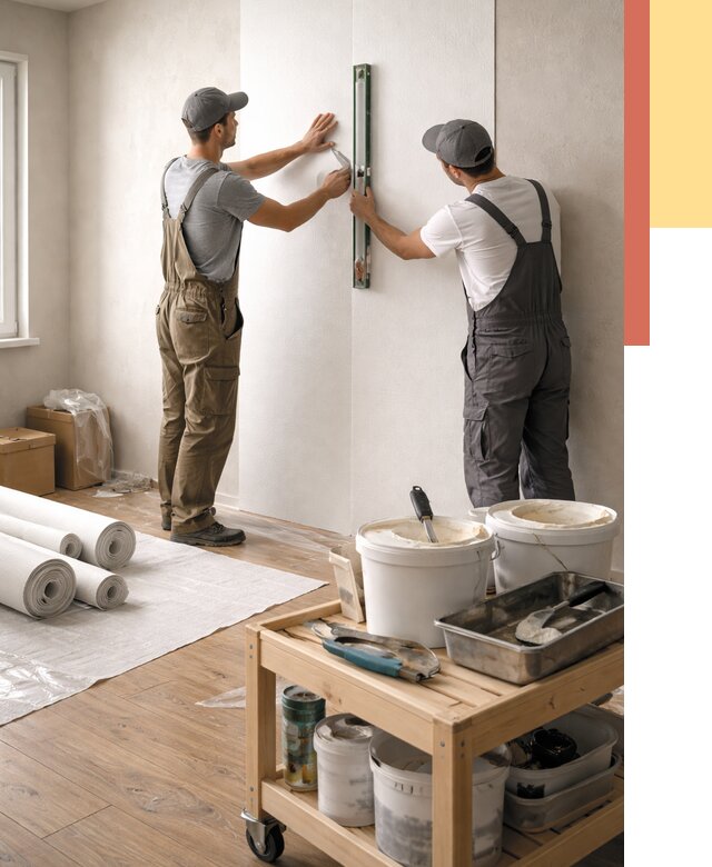 Поклейка стеклообоев в Гуково от 6673 руб. за м2 — быстро и недорого | ОТДЕЛОЧНИК-Гкв