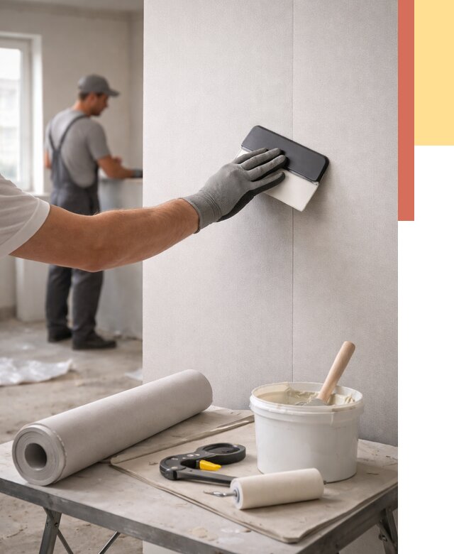 Поклейка обоев под покраску в Гуково от 3593 руб. за м2 | ОТДЕЛОЧНИК-Гкв