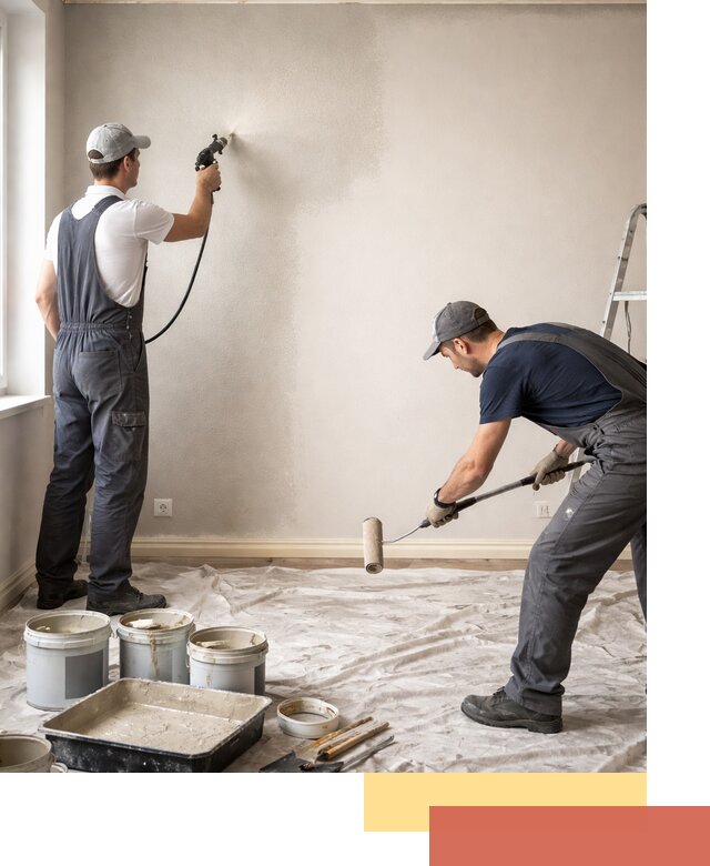 Покраска стен моющейся краской и защита поверхностей в Гуково