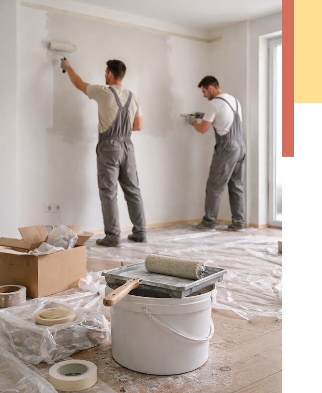 Покраска стен в квартире в Гуково от 2567 руб/м2 — быстро и недорого | ОТДЕЛОЧНИК-Гкв