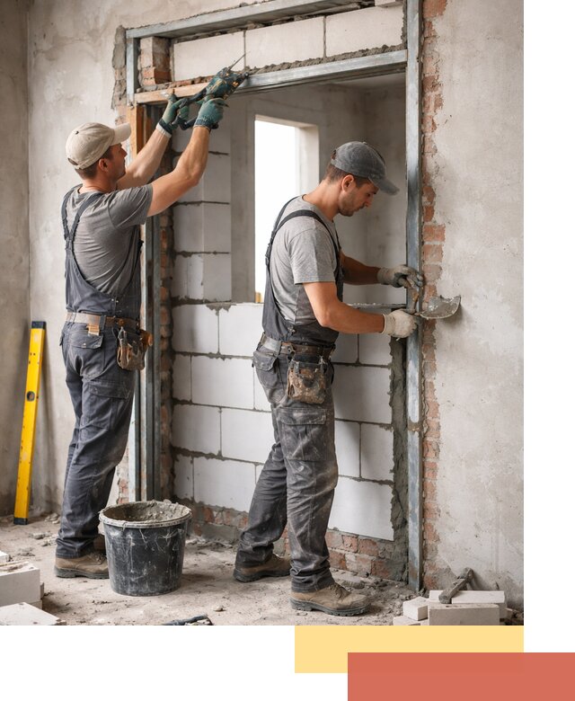 Закладка дверного проема под ключ в Гуково: демонтаж, монтаж, отделка