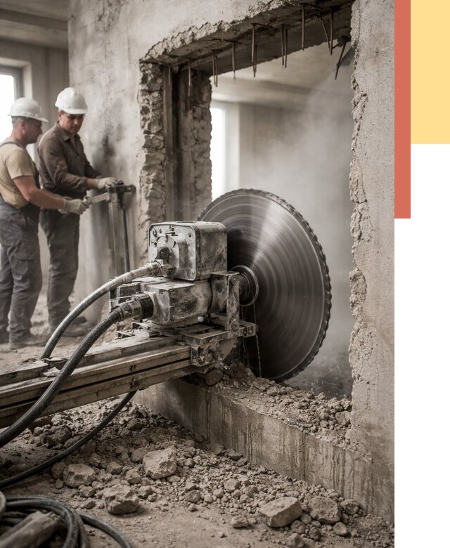 Алмазная резка проемов в Гуково от 4620 руб. быстро и недорого | ОТДЕЛОЧНИК-Гкв