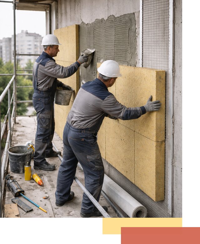 Утепление стен зданий и домов в Гуково качественно и надежно