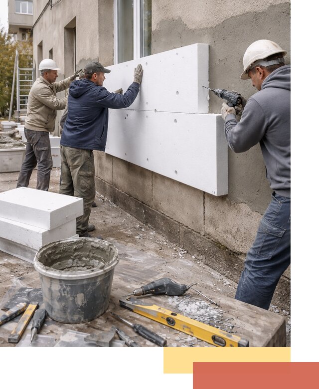 Утепление наружных стен пенопластом в Гуково