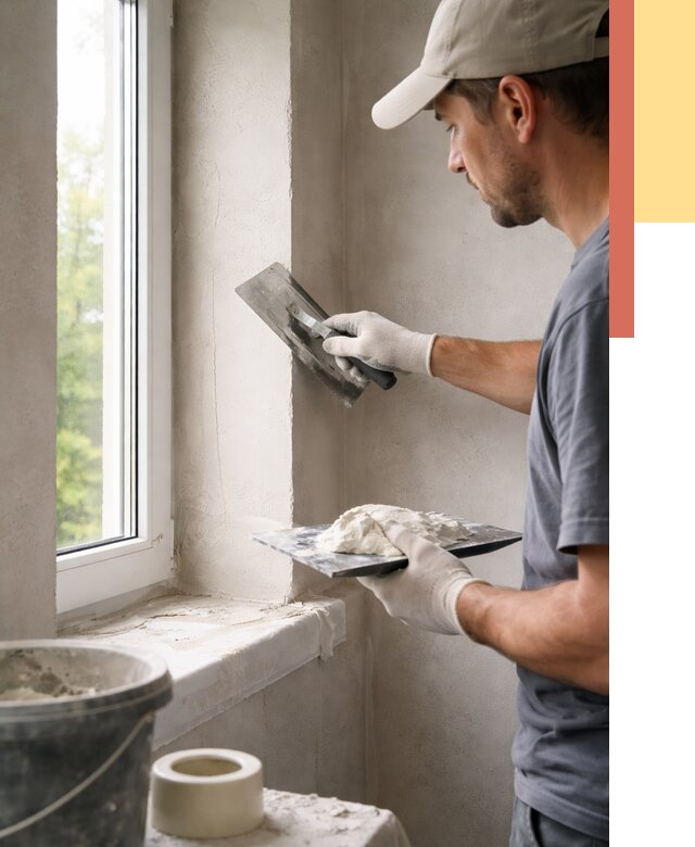 Штукатурка откосов в Гуково от 4620 руб/м² — услуги и выравнивание под ключ | ОТДЕЛОЧНИК-Гкв