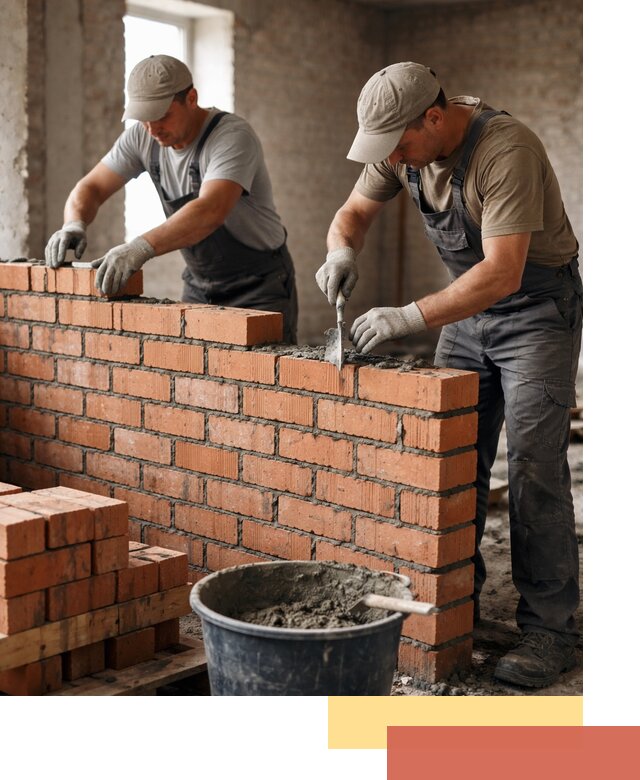 Кладка кирпичных перегородок под ключ в Гуково