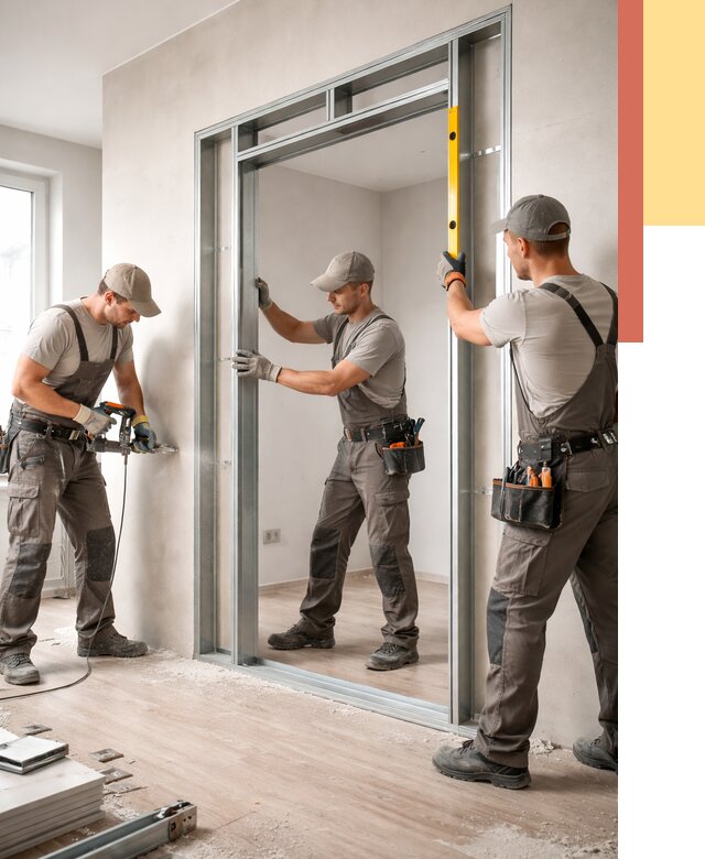 Устройство дверного проема в перегородке в Гуково от 4620 руб. под ключ | ОТДЕЛОЧНИК-Гкв