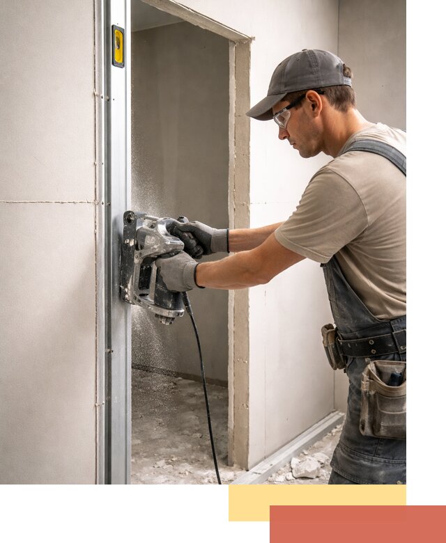 Устройство дверного проема в перегородке в Гуково