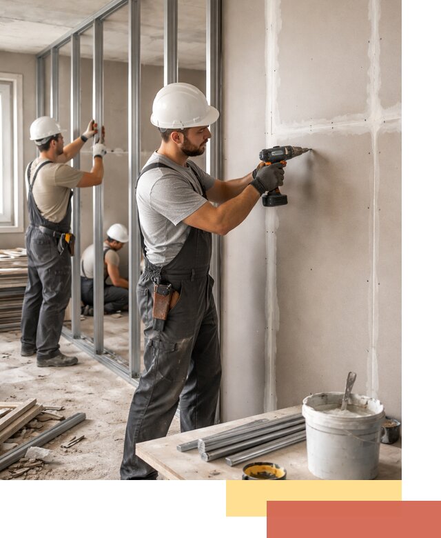 Перегородки из огнестойкого гипсокартона в Гуково под ключ