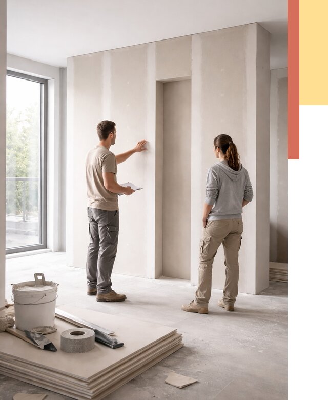 Зонирующая перегородка из гипсокартона в Гуково от 2874 руб. под ключ | ОТДЕЛОЧНИК-Гкв