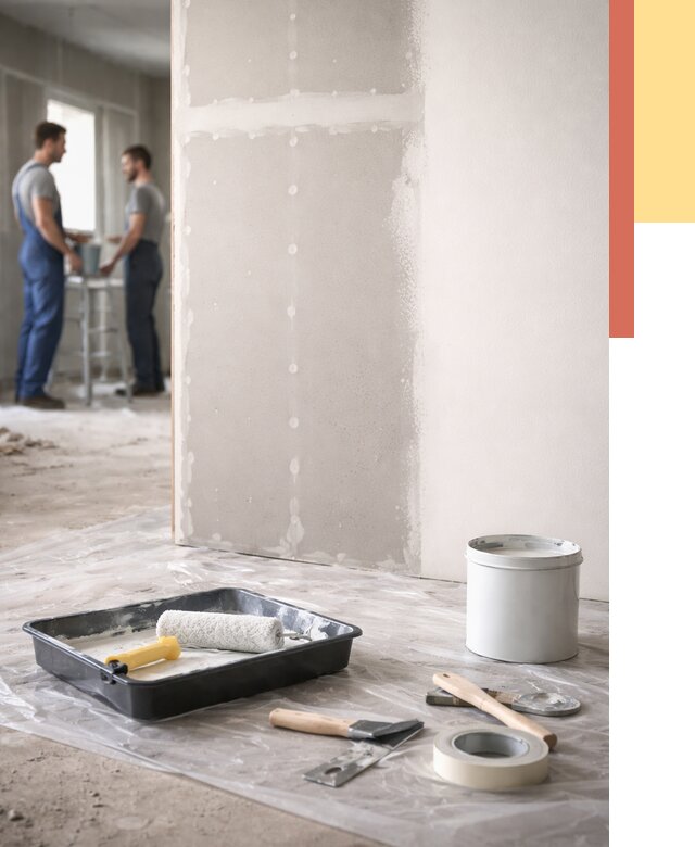 Покраска перегородок из гипсокартона в Гуково от 4620 руб. под ключ | ОТДЕЛОЧНИК-Гкв