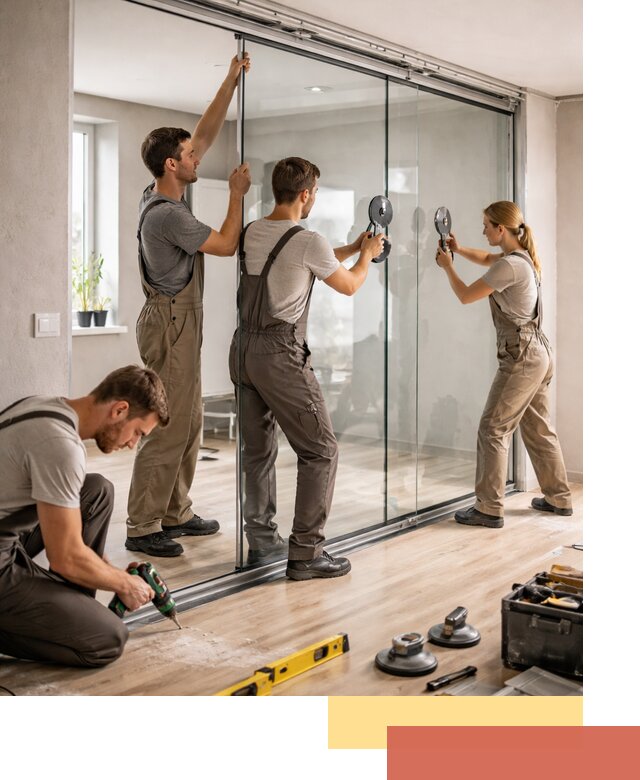 Изготовление стеклянных перегородок на заказ в Гуково