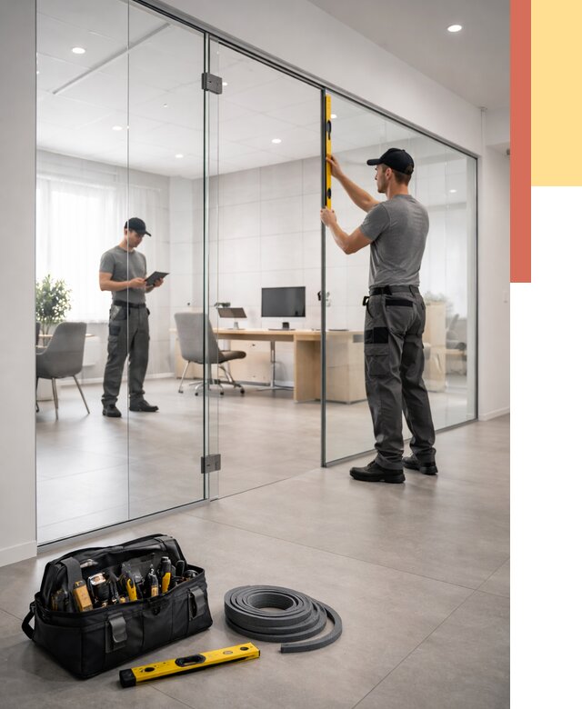 Цельностеклянные перегородки под ключ в Гуково от 9753 руб. — монтаж и цены | ОТДЕЛОЧНИК-Гкв