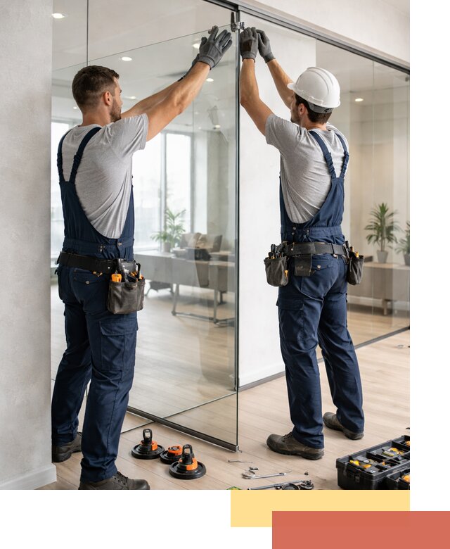 Безрамные стеклянные перегородки под ключ в Гуково