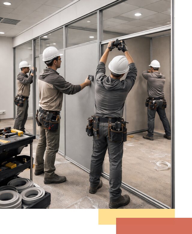 Мобильные офисные перегородки под ключ в Гуково