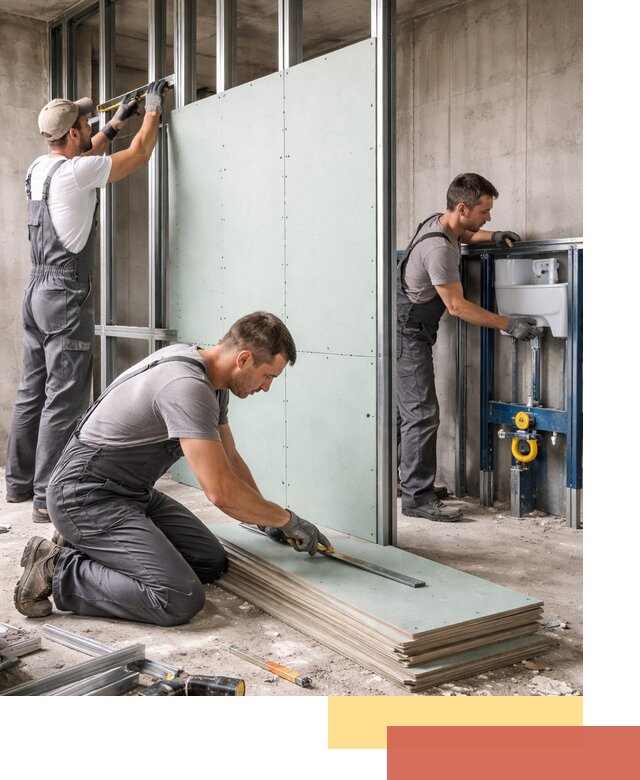 Монтаж и ремонт сантехнических перегородок в Гуково