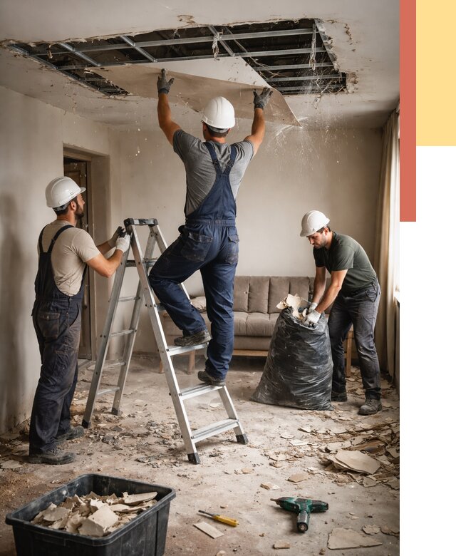 Демонтаж гипсокартонного потолка в Гуково от 431 руб. за м2 — ОТДЕЛОЧНИК-Гкв