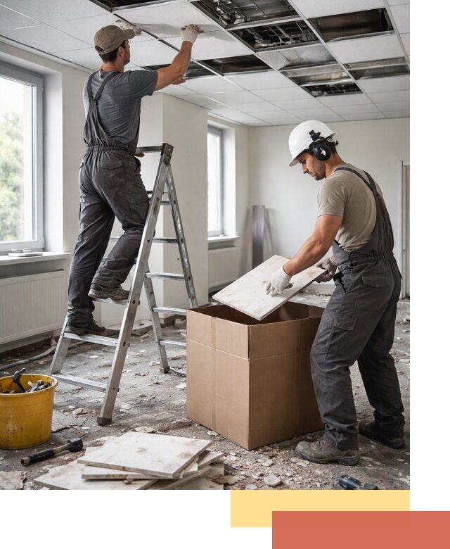 Демонтаж потолочной плитки в Гуково быстро и аккуратно