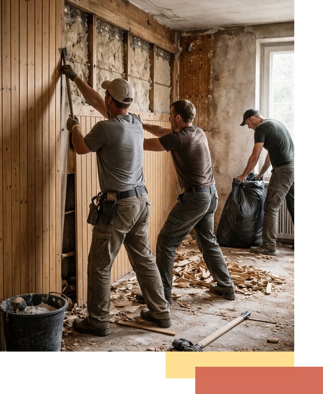 Демонтаж вагонки и вывоз материалов в Гуково